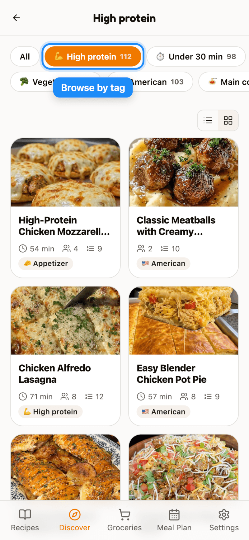 Browse recipes by tag
