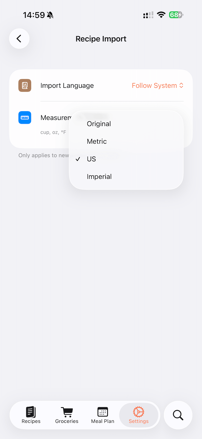 Measurement System options