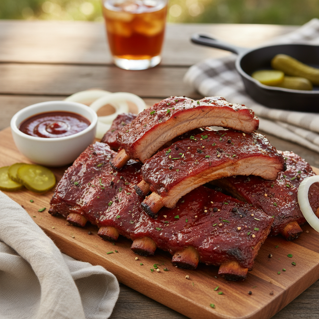 Air Fryer Memphis-Style BBQ Pork Ribs